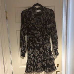 Reiss Multicolor Floral Long Sleeve Dress